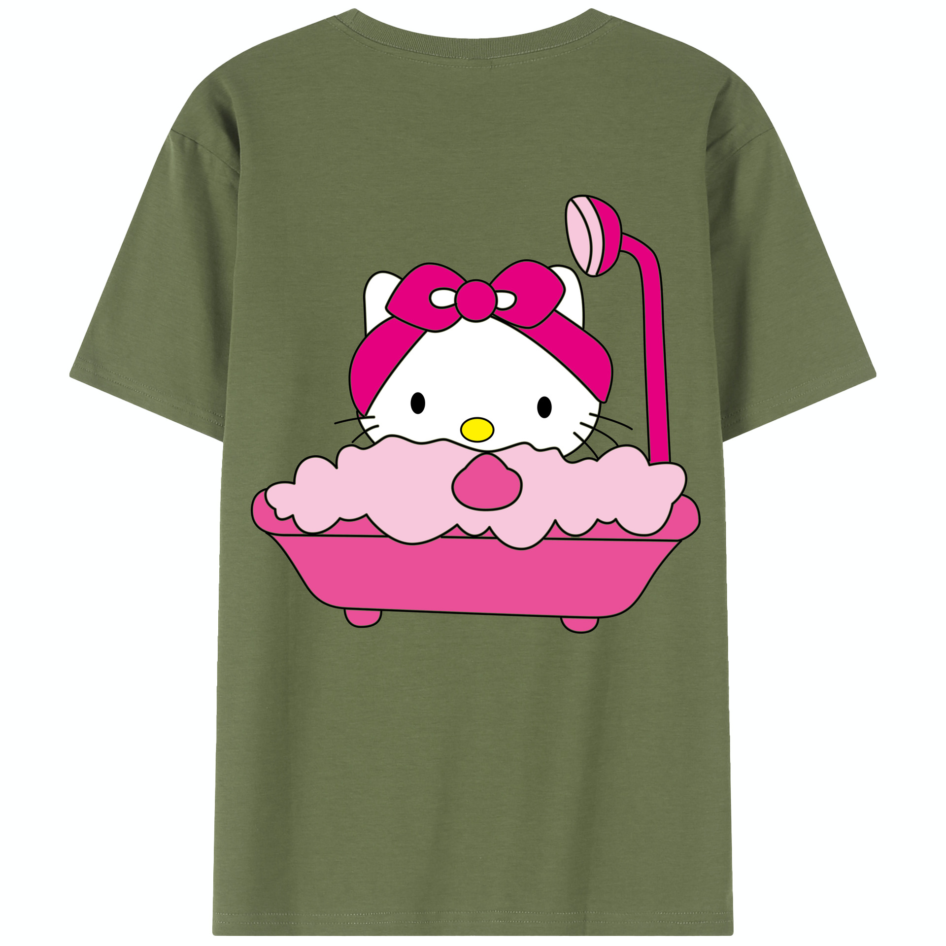 （画像用） Hello Kitty ハローキティ 綿100％半袖Tシャツ（背面プリント）